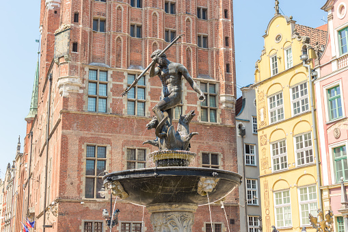 Neptune fountain in Gdańsk, Poland