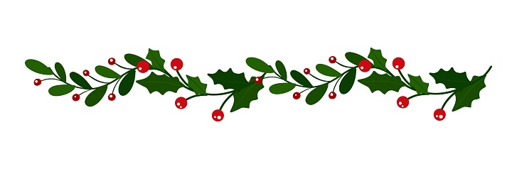 Christmas branch. Decoration. Vector graphics