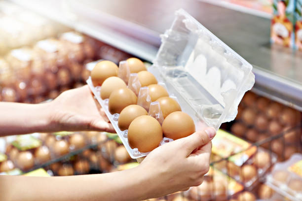 istock Woman with packing eggs 1731410426