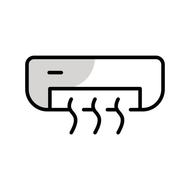 Vector illustration of Air Conditioner Universal Line Icon Design with Editable Stroke. Suitable for Web Page, Mobile App, UI, UX and GUI design.