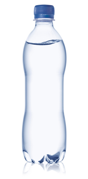 Bottle of water isolated on white background