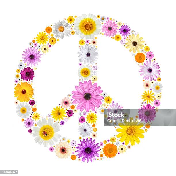 Photo libre de droit de Symbole De La Paix En Fleurs banque d'images et plus d'images libres de droit de Symbole de la paix - Symbole de la paix, Symboles de paix, Fleur - Flore