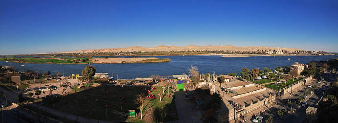 El Minya, Egypt - 03 Mar 2017: City of El Minya in the Sahara on the Nile, Egypt
