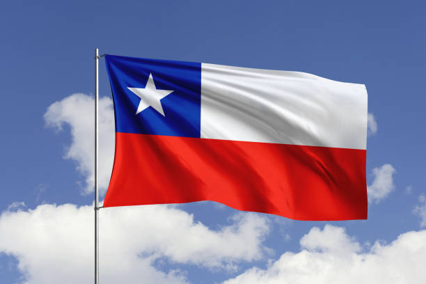 istock Chile flag fluttering in the wind on sky. 1731487527