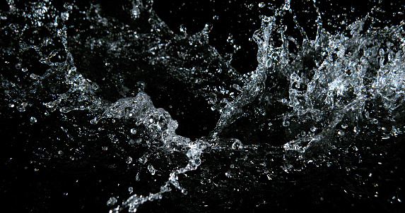 Exploding Water Background Water Exploding And Splashing Against Black Background Stock Photo ...