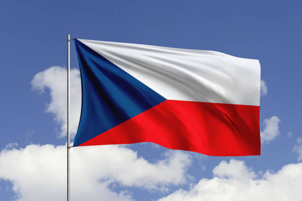 istock Czech Republic flag fluttering in the wind on sky. 1731490249