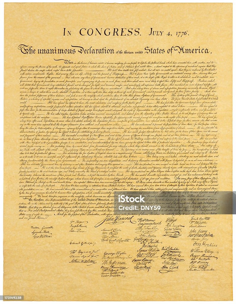 Declaration of Indepedence The Declaration of Independence. Declaration Of Independence Stock Photo