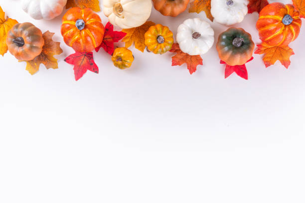 istock Autumn with pumpkins and fall leaves 1731495917