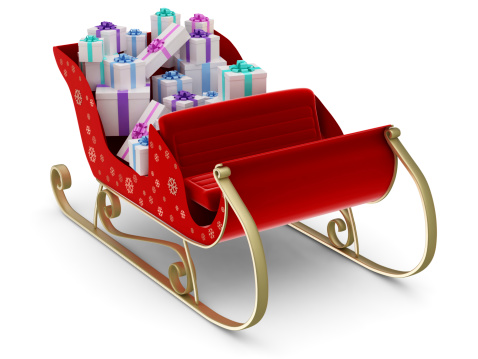 Santa's Sleigh with clipping path