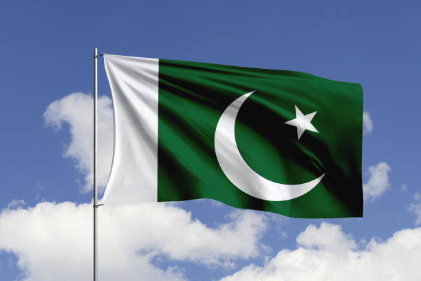 istock Pakistan flag fluttering in the wind on sky. 1731525928