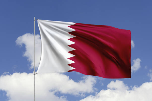 istock Qatar flag fluttering in the wind on sky. 1731527635