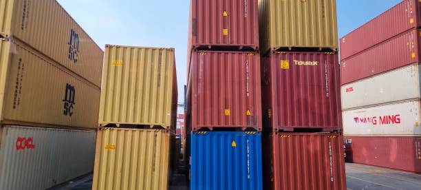 Free Stock Photo of Massive Stack of Containers on Sandy Beach ...