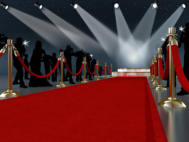 istock Red carpet leading to the stage 173153146