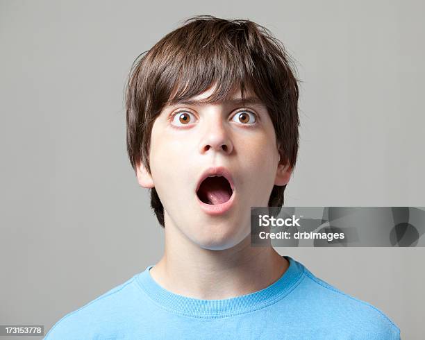 Shocked Boy Stock Photo - Download Image Now - Teenager, Surprise, Teenage Boys