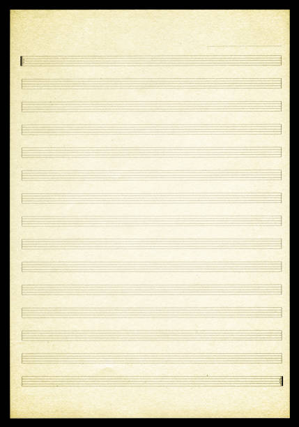 istock Blank Sheet Music paper textured background 173153815