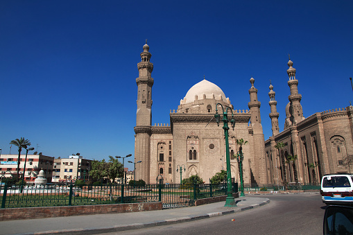 Cairo, Egypt - 05 Mar 2017. The mosque on the old street of arabish Cairo, Egypt