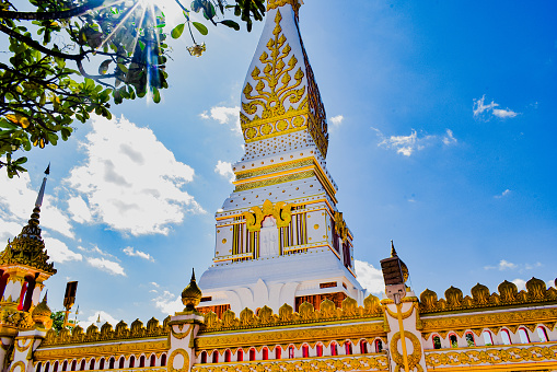 The beautiful temple in Thailand is known for its intricate architecture and vibrant colors.