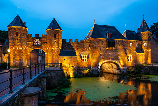 Koppelpoort (fortified medieval gate from 1425) in Amersfoort, Netherlands.