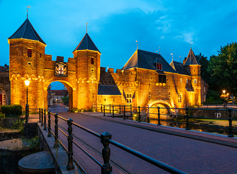 Koppelpoort (fortified medieval gate from 1425) in Amersfoort, Netherlands.