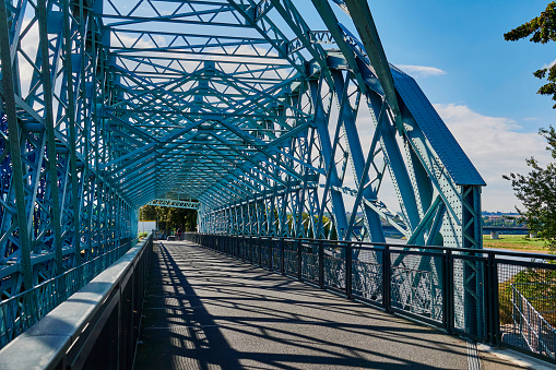 Dresden, blue bicycle bridge