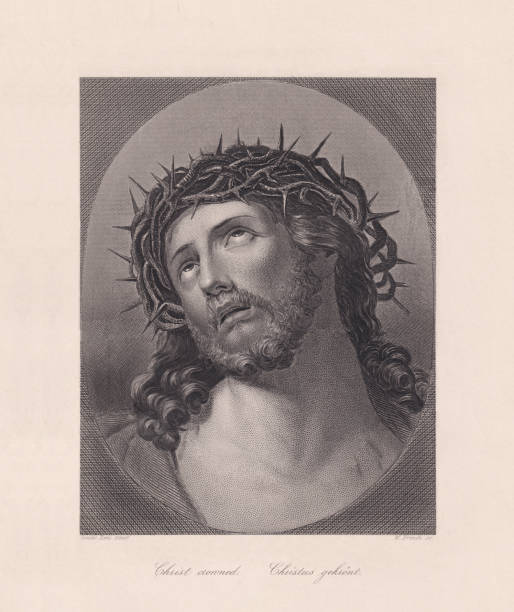 istock Ecce Homo, painted by Guido Reni, steel engraving, published 1863 1731616662