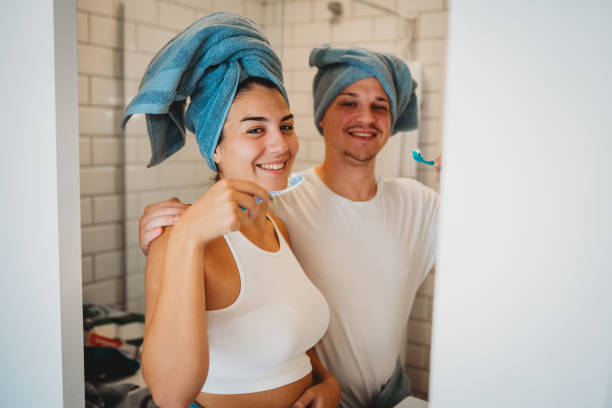istock Young Couple having fun in the bathroom 1731621169
