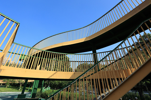 Architectural details of the construction of the new footbridge