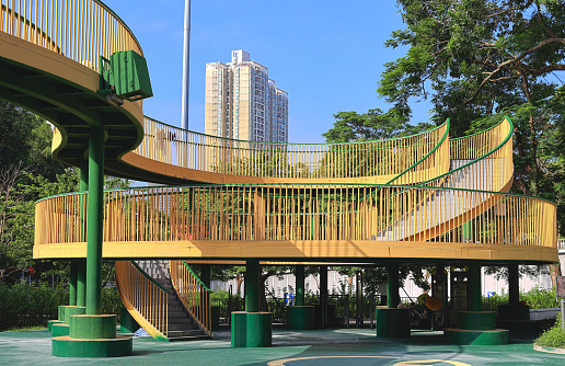 Architectural details of the construction of the new footbridge