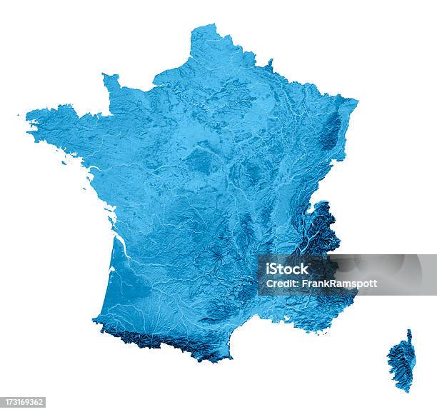 France Topographic Map Isolated Stok Fotoğraflar & Fransa‘nin Daha Fazla Resimleri - Fransa, Harita, Topografya