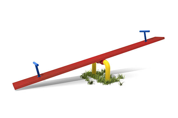 детские качели - seesaw стоковые фото и изображения