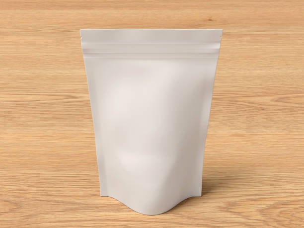 istock White packaging pouch mockup for tea, coffee, snack on wooden background 1731739249