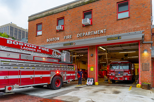 New York City, New York; October 2021; Front facade of Engine 26, New York City