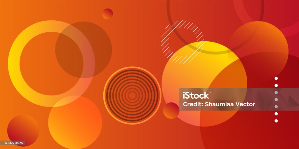 Modern Diagonal Orange Gradient Geometric Circle Shape On Abstract ...