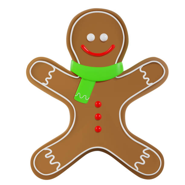 istock render of gingerbread cookies. Gingerbread man with colored icing. Christmas or New Year's dishes. Vector 3d illustration on isolated background 1731774471