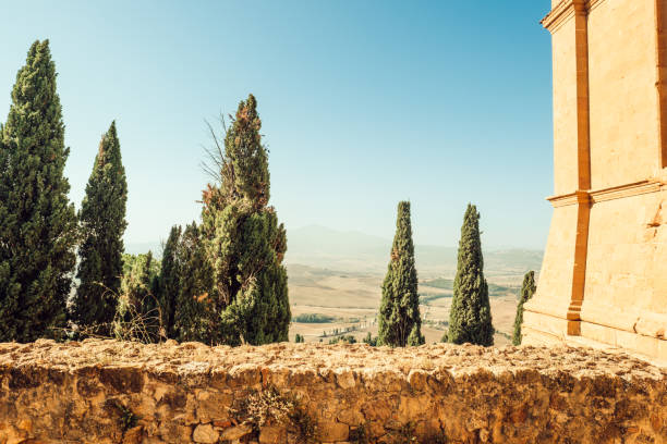 Views of the Tuscan countryside from the village of Pienza, Italy.