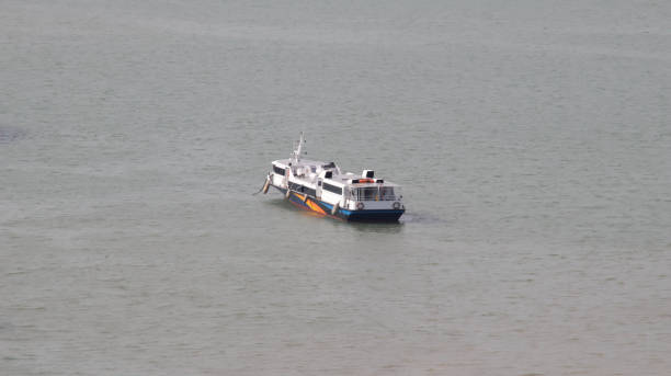 istock Fast ferry passenger vessel ship transportation sail at the sea. 1731836445