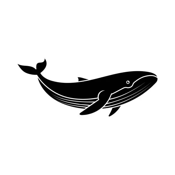 Vector illustration of Whale icon.