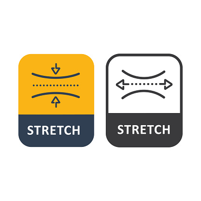 Extending Signs Stretch Soft Elastic And Extending Something Information Sign Stock ...
