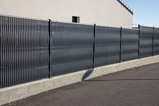 wall fence street aluminium modern barrier around the house protect view home garden