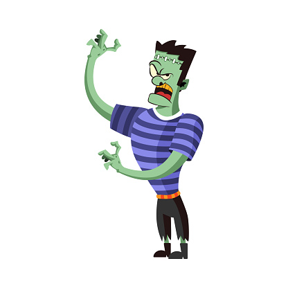 Character of Hallowen Isolated Retro Cartoon Vector illustration