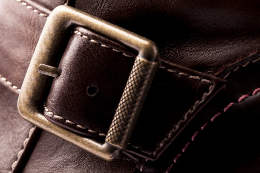 Brown Leather Boot Detail