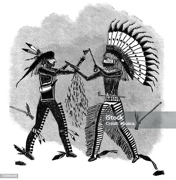 Ilustração De Antigo Guerreiro Índio Pintura - Arte vetorial de stock e mais imagens de Adulto - Adulto, Antigo, Antiguidade