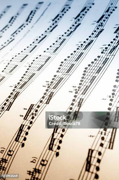 Sheet Of Music Note Stock Photo - Download Image Now - Wolfgang Amadeus Mozart, Musical Note, Arrangement