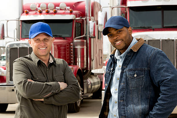 Truck Driver Team stock photo