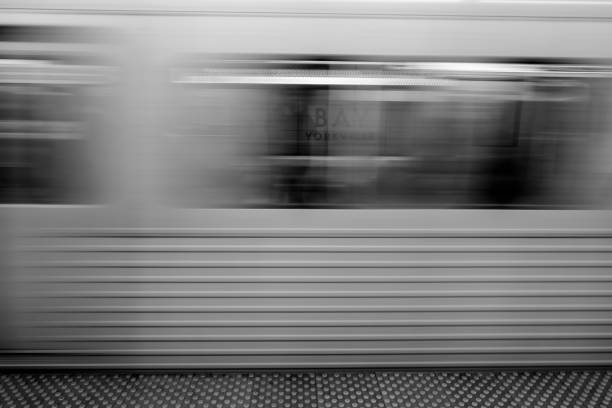 Monochrom camera photography. Underground station in Toronto. Authentic shoot no AI