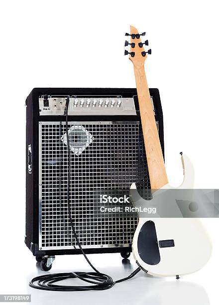 Bass Guitar And Amp Stock Photo - Download Image Now - Guitar, Amplifier, Electric Guitar