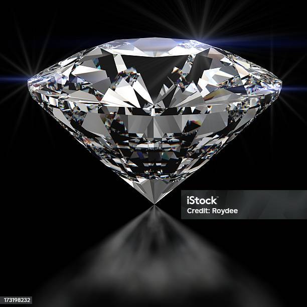 Glitzernden Diamond Stockfoto und mehr Bilder von Diamant - Diamant, Diamantförmig, Schwarzer Hintergrund