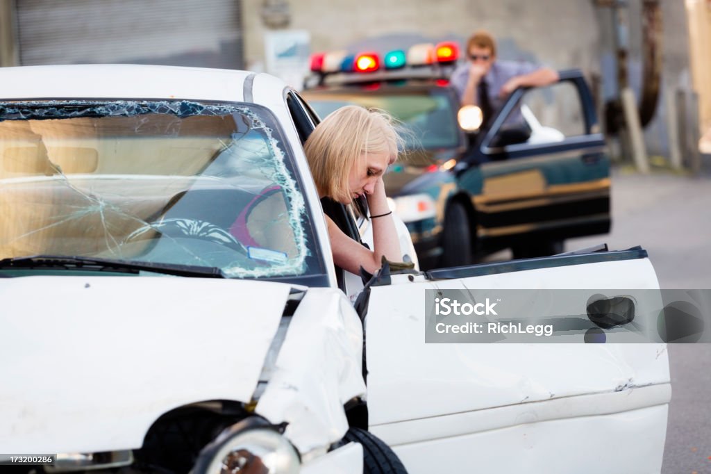Автокатастрофа - Стоковые фото Полиция роялти-фри