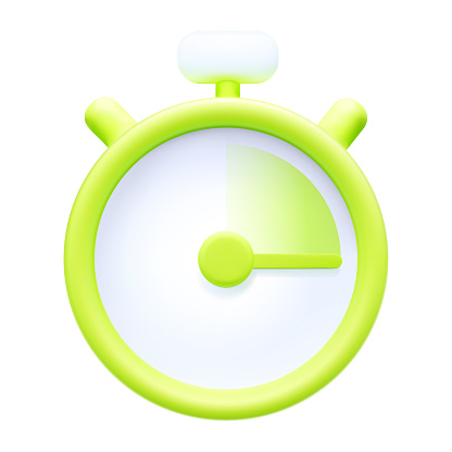 3d Green Timer Render Realistic Style Isolated Vector 3d Vector ...