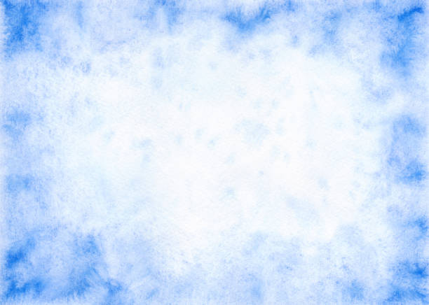 istock Watercolor blue abstract background with blur. A hand-drawn illustration with a gradient. 1732031670